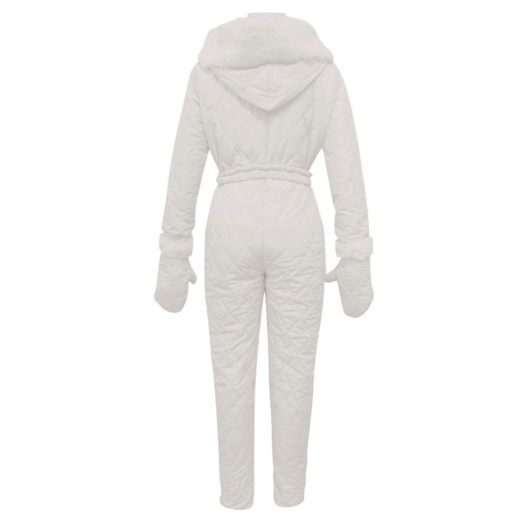 FRAUIT damski kombinezon, pogrubiony, ciepły, elegancki kombinezon narciarski, zamek błyskawiczny, kombinezon narciarski, do sportów na świeżym powietrzu, na snowboardzie, dres treningowy