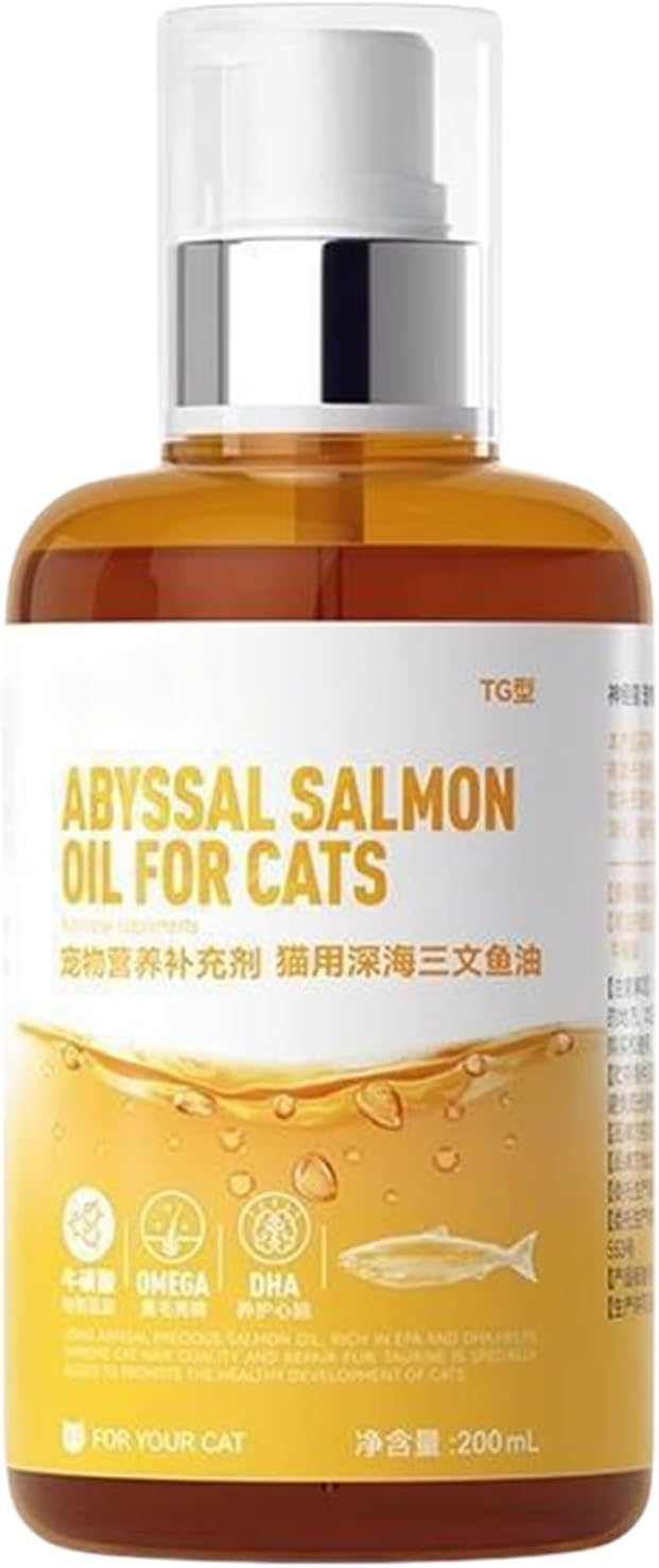 yuchdzexu Pet Fish Oil – 200ml Skin and Coat Oil,Pure Extra-Strength Dog Supplements, High-Potency Pet Supplies for Daily Wellness Skin Conditions