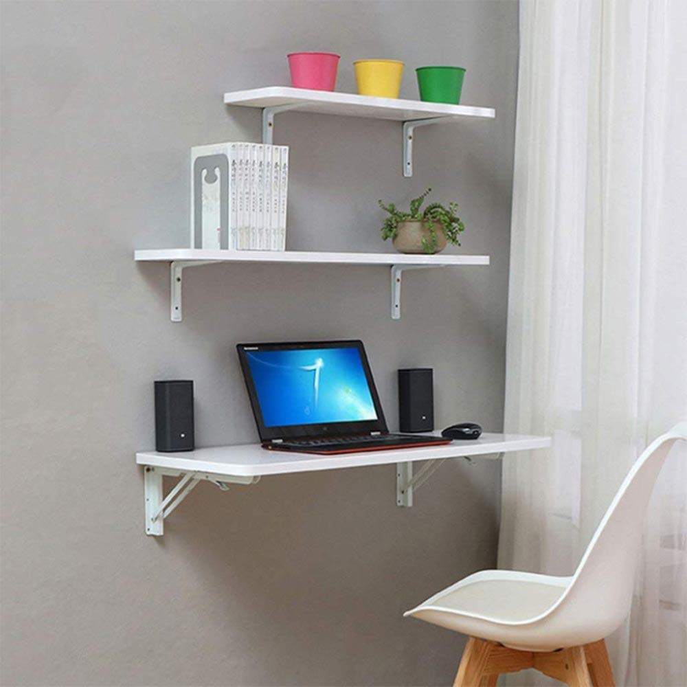 Tavolo Pieghevole Dell'organizzatore Dell'area di Lavoro, Tavolo A Ribalta A Parete per Piccoli Spazi Scrivania Ufficio Casa Cucina,80 * 50cm/31 * 20in