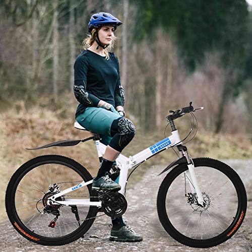 image for Gottifusion Adults Folding Mountain Bike,26 Inch Mountain Bike with 21