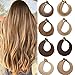 SEGO Nano Ring Tip Remy Human Hair Extensions Cold Fusion Nano Bead Hair Extension Pre Bonded Beads Rings Loop Hand Tied Hairpiece 16 Inch #02 Dark Brown 1g/strand 50g/pack