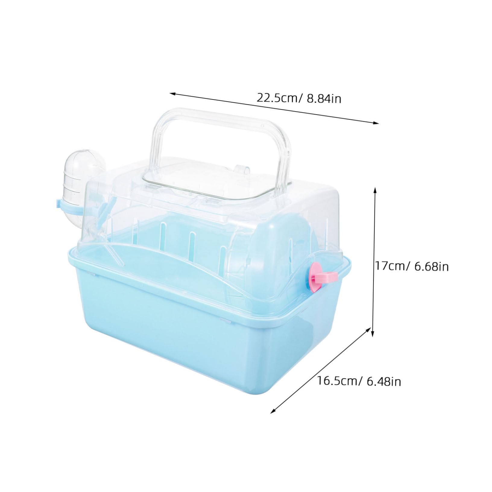 VICASKY Hamster Travel Box Sunroof Sturdy Plastic Pet Carrier for Outdoor Adventures
