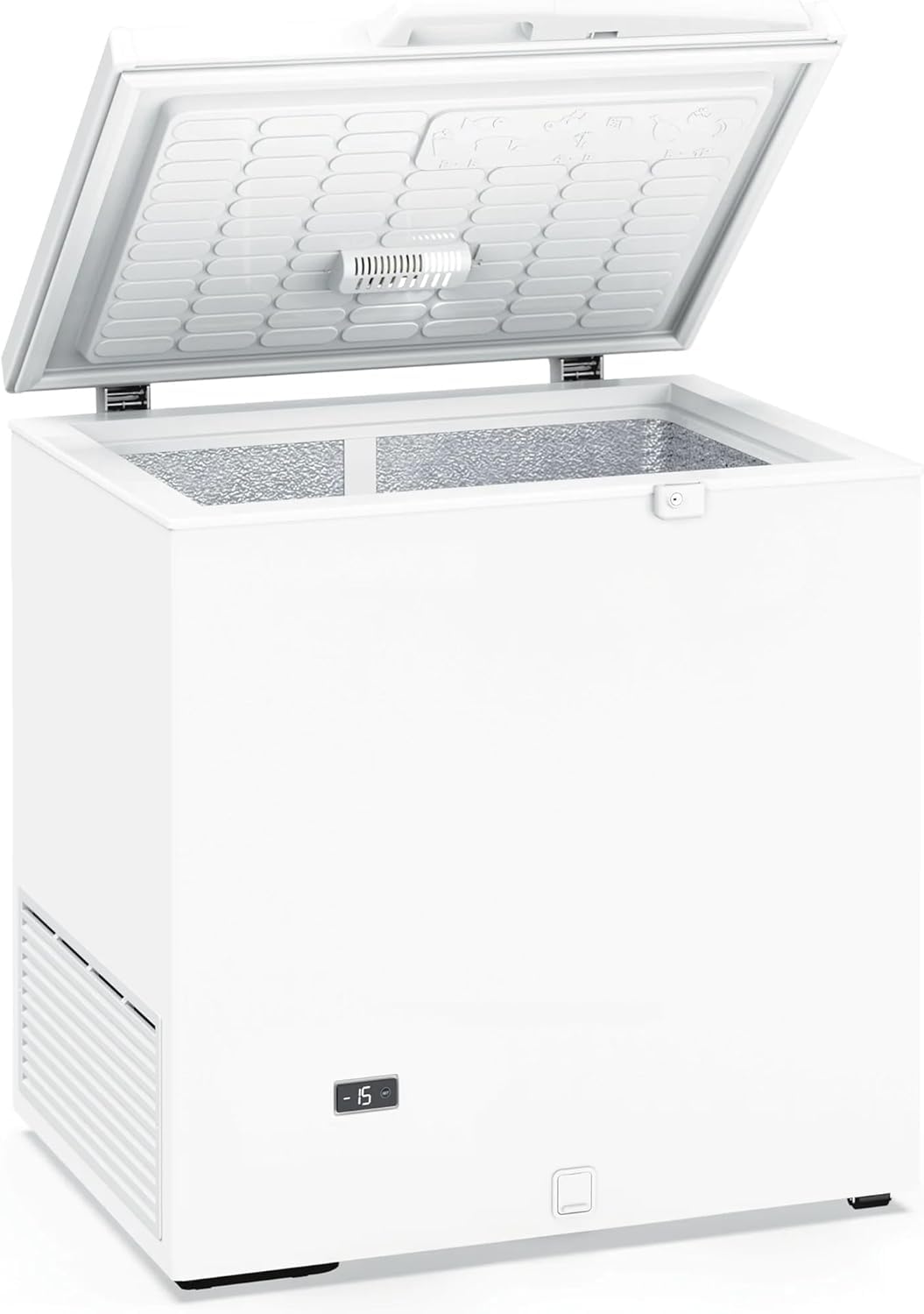 MBH - Arcón Congelador Industrial de 209 Litros con Puerta Abatible, Termostato Regulable, Cerradura y Aislamiento de Alta Densidad para Cocina, Bar y Restaurante (830x660x850 mm)