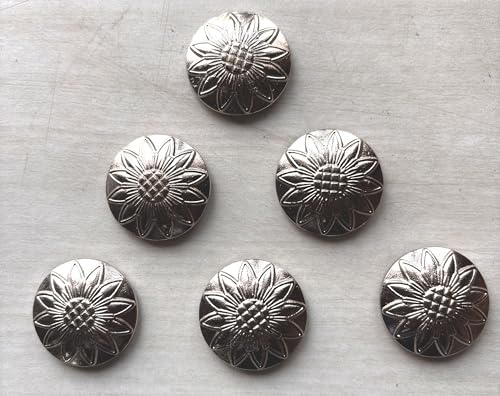 Premium Western Horse Saddle Round Conchos Stainless Steel with Screws,