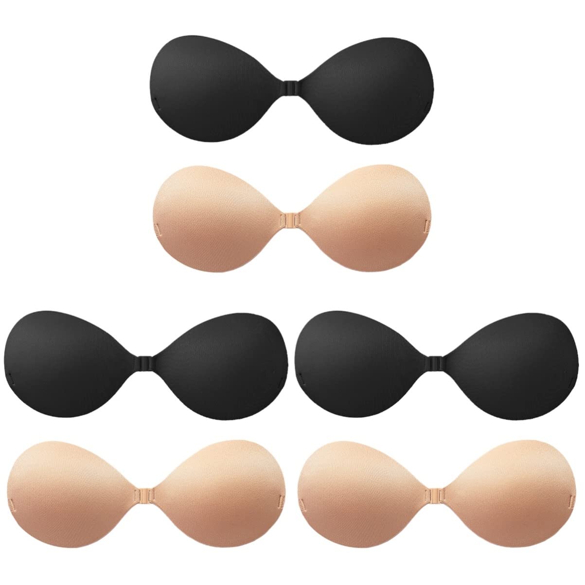 GALPADA 3sets Reggiseno Adesivo Silicone Senza Spalline per da Sposa Design Invisibile e Comodo e per Vestiti Senza Schiena e Scollati