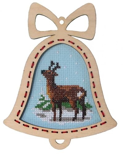 Orchidea Counted Cross Stitch Kit with Frame Reindeer for Embroidery - Each