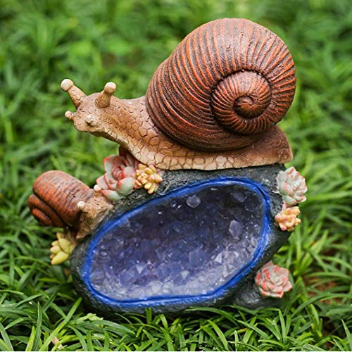 Zhjbd Garden Ornaments Solar Powered Outdoor Snails Lights Figurine Resin Garden Statue For Yard Lawn Decoration Landscape Gift-14.57.520.5Cm Aproduct No.:ww-426 (Color : A) #TOP9