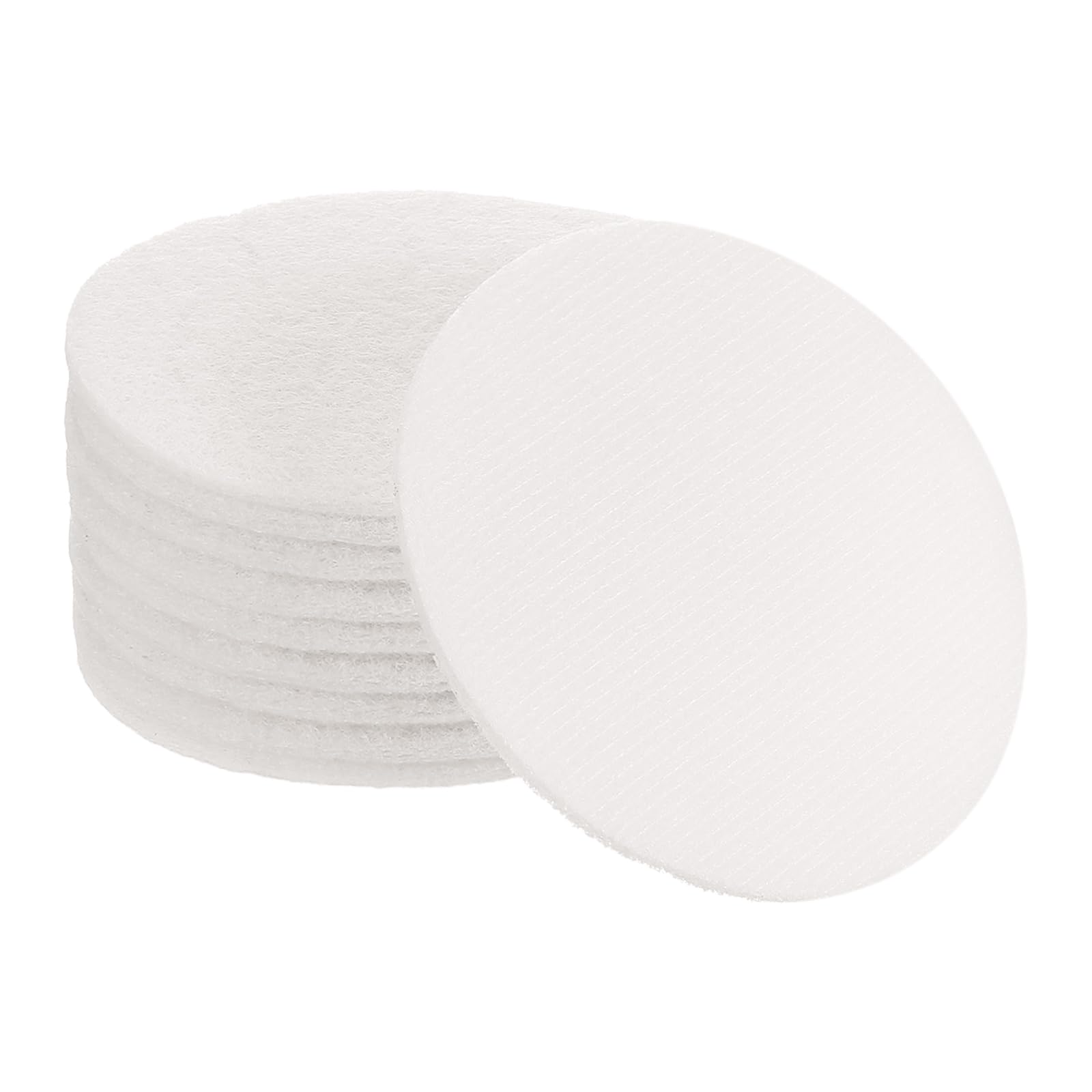 sourcing map Lot de 10 tampons à récurer en nylon de 12,7 cm, grain 2000, disques à récurer pour perceuse - Blanc