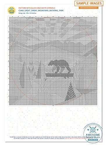 Image of Zion National Park K423 Counted Cross Stitch Pattern. Printed Pattern Inside. No Fabric, Threads, Needles, Hoops. Embroidery Pattern