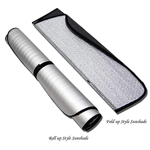 Image of RSS-040 Custom Fit Roll Up Car Windshield Sun Shade Protector, Sunshade Visor Silver 1-pc Set Compatible with 2016-2020 Buick Envision