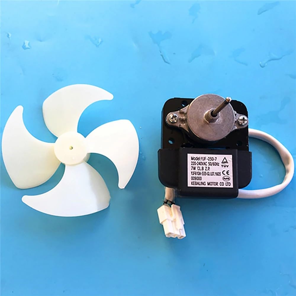 AC220-240V Fan Motor Fridge Freezer Replacement Fan Motor YJF-230-7 For Konka Frestec Refrigerator Parts (Color : Motor Blade Set, Size : 2)
