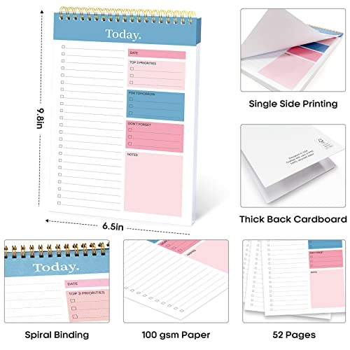 To Do Record Pad - To Do Record Pocket book for Work with 52 Sheets, Undated Day by day Planner Good for Day by day Duties and Aim Setting, To Do Record Notepad Appropriate for Workplace, House and Faculty - Image 7
