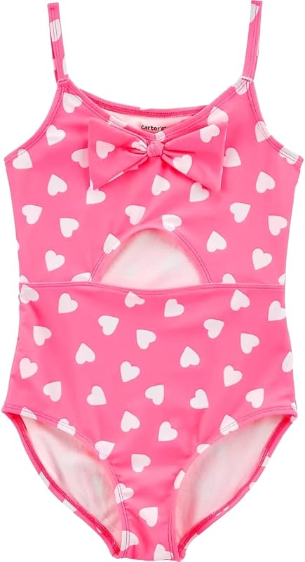 Girls Swimsuit (Neon Heart, 14)