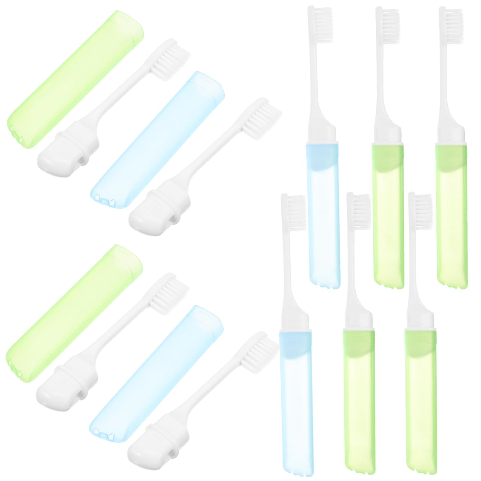 3 Sätze Reise Zahnbürste Mini Reisen Klappzahnbürste Travel Toothbrush Reinigungsbürste Faltbare Zahnbürste Für Unterwegs Zahnbürsten Mit Weichen Borsten, Klappbar 10 Stück * 3