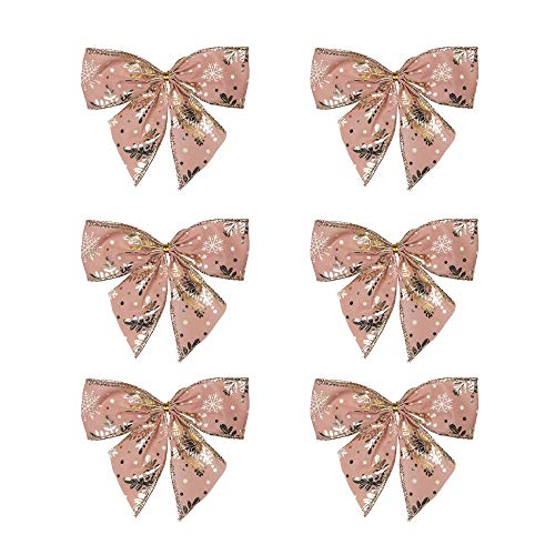 Northlight Shiny Snowflakes Christmas Bow Decorations - 5.5