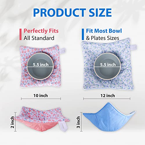 Bowl Cozy Set Of 2 Hot Plate Holder 10 And 12 Inches Cute And Modern Designs Multipurpose Heat Resistant Microwave Plate Holder Keeps Hands Safe And Food Hot #TOP2