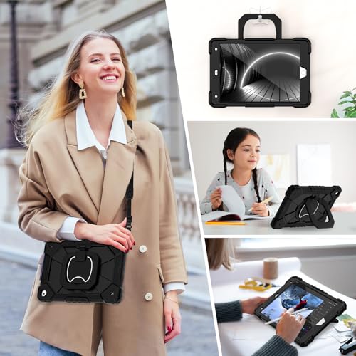 Image of Auizotl Case for iPad 9th /8th /7th Generation 10.2 Inch iPad Case 9th Generation with Screen Protector /Rotate Stand /Pen Holder,Military Grade Shockproof i Pad 9th /8th /7th Gen Cases,Black