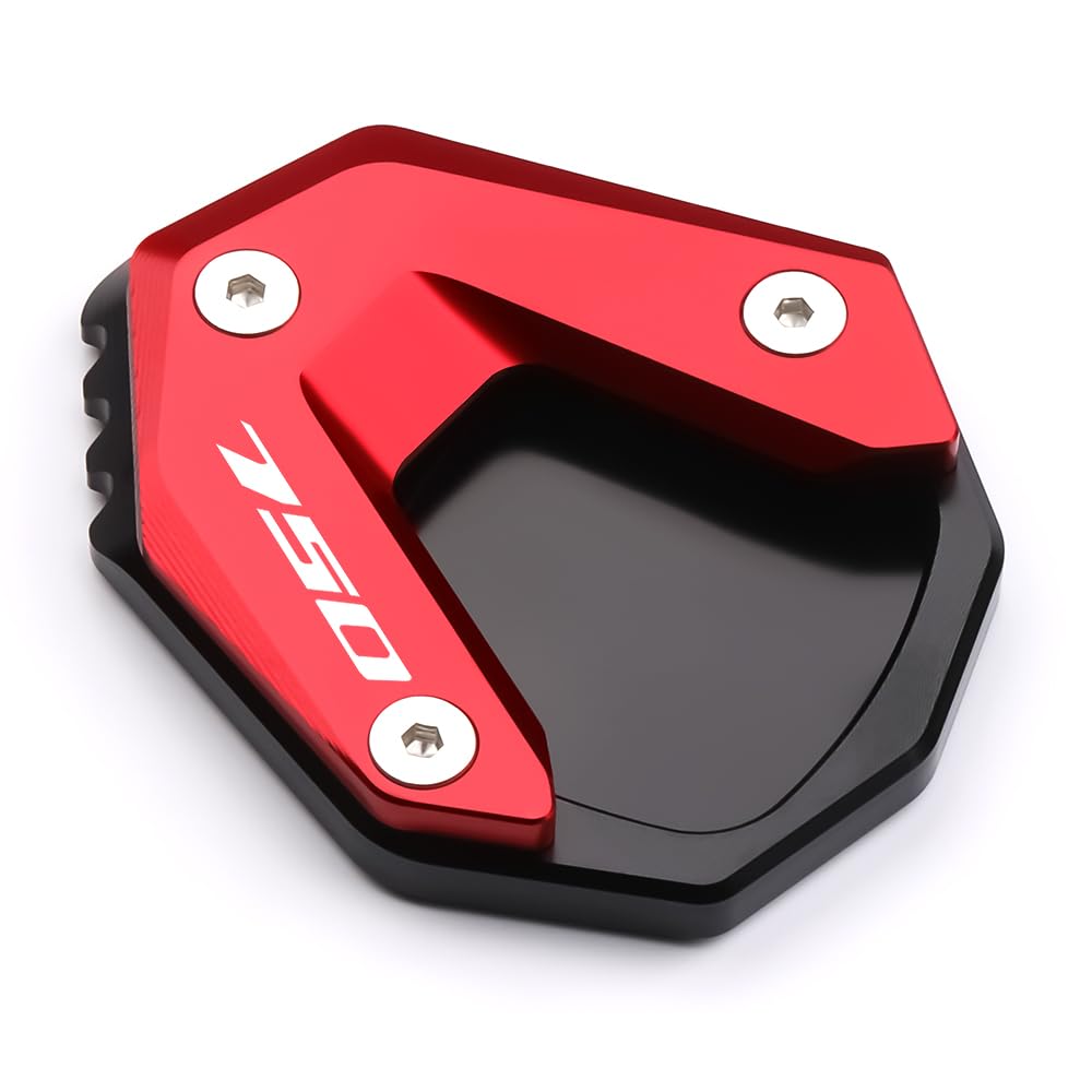 Modeer Cuscinetto di supporto per H.onda CB 750 Hor.net 2023 2024 2025 XL 750 Transalp 2023 2024 2025 moto CNC cavalletto laterale ingrandimento pad 750 accessori (rosso)