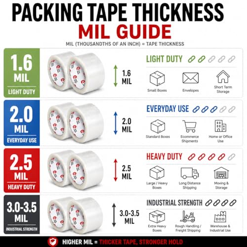 Image of Tape Logic Packing Tape 2-Rolls & Dispenser, 2 inch x 55 yd 2.6 Mil - Heavy Duty Clear Packaging Tape Roll for Shipping, Moving, Order Fulfillment
