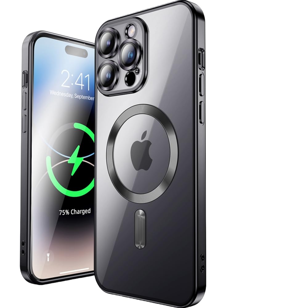 Magnetic Silicone Case for iPhone 15 Pro Max Ultra (Black)