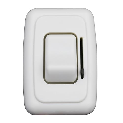 Interruptor de atenuación de palanca RV de 12 V CC para RV, automóvil, camión, LED marino, halógeno, incandescente y tira de iluminación (blanco)