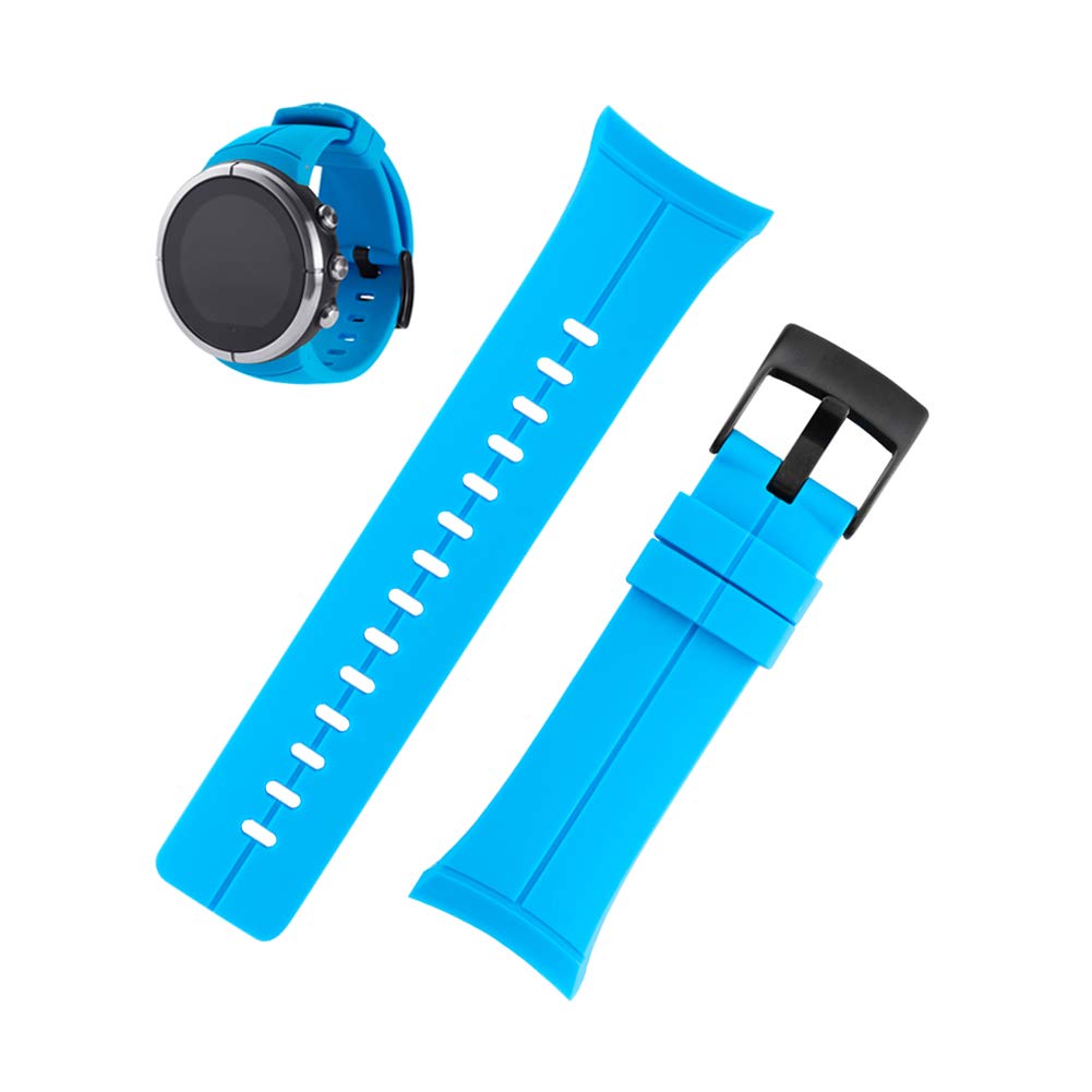 Correa de reloj compatible con Suunto Spartan Ultra HR, correa de repuesto clásica de goma suave para reloj inteligente Suunto Spartan Ultra HR (negro)