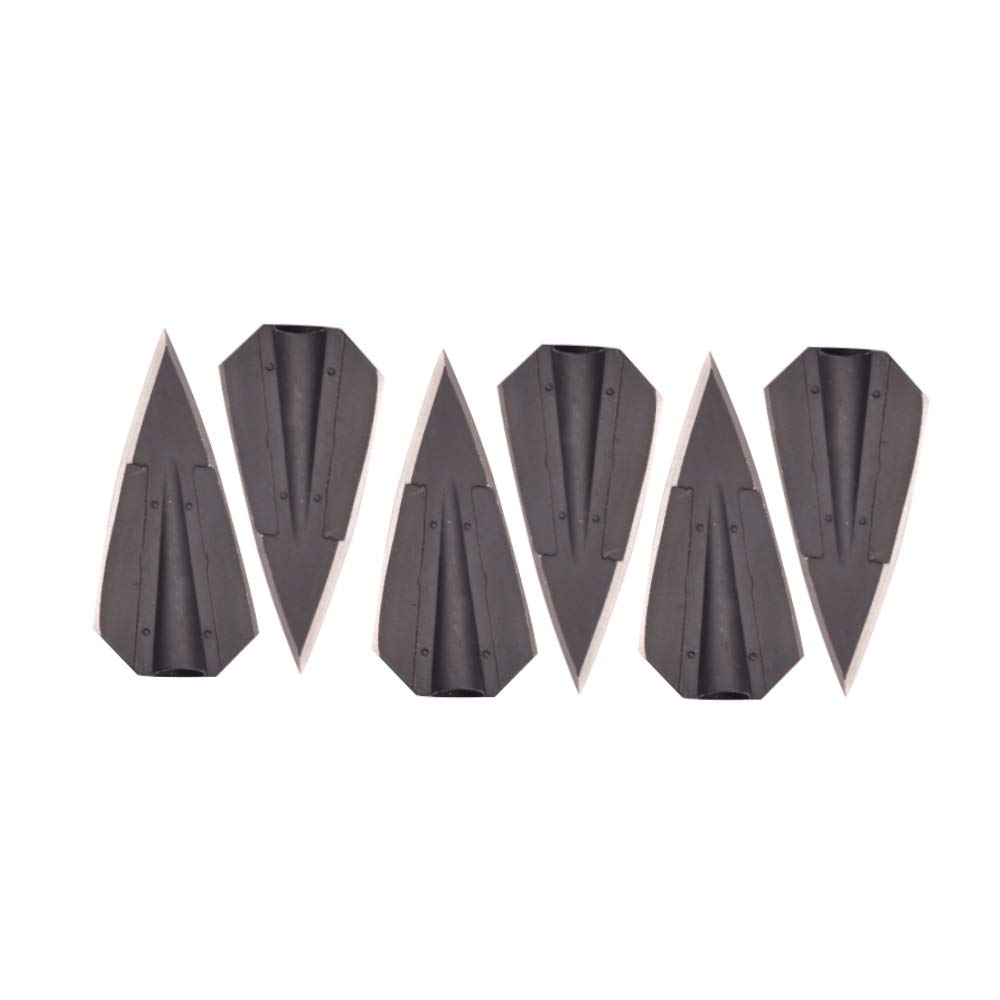 6pcs Tiro con L'Arco Punte da Caccia 115 Grano Punte di Freccia Punta in Acciaio per frecce di Caccia in Legno di bambù ID 8mm