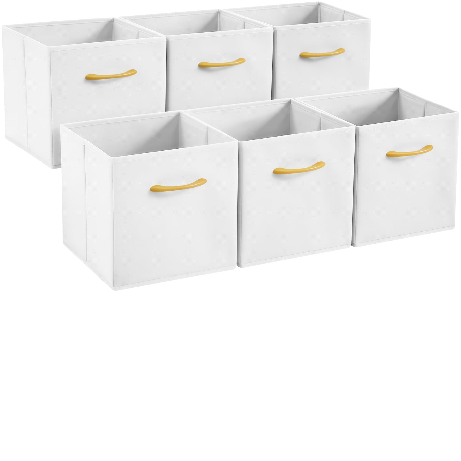 Collapsible Fabric Storage Cubes, Pack of 6 Foldable Boxes with Handles — image 1