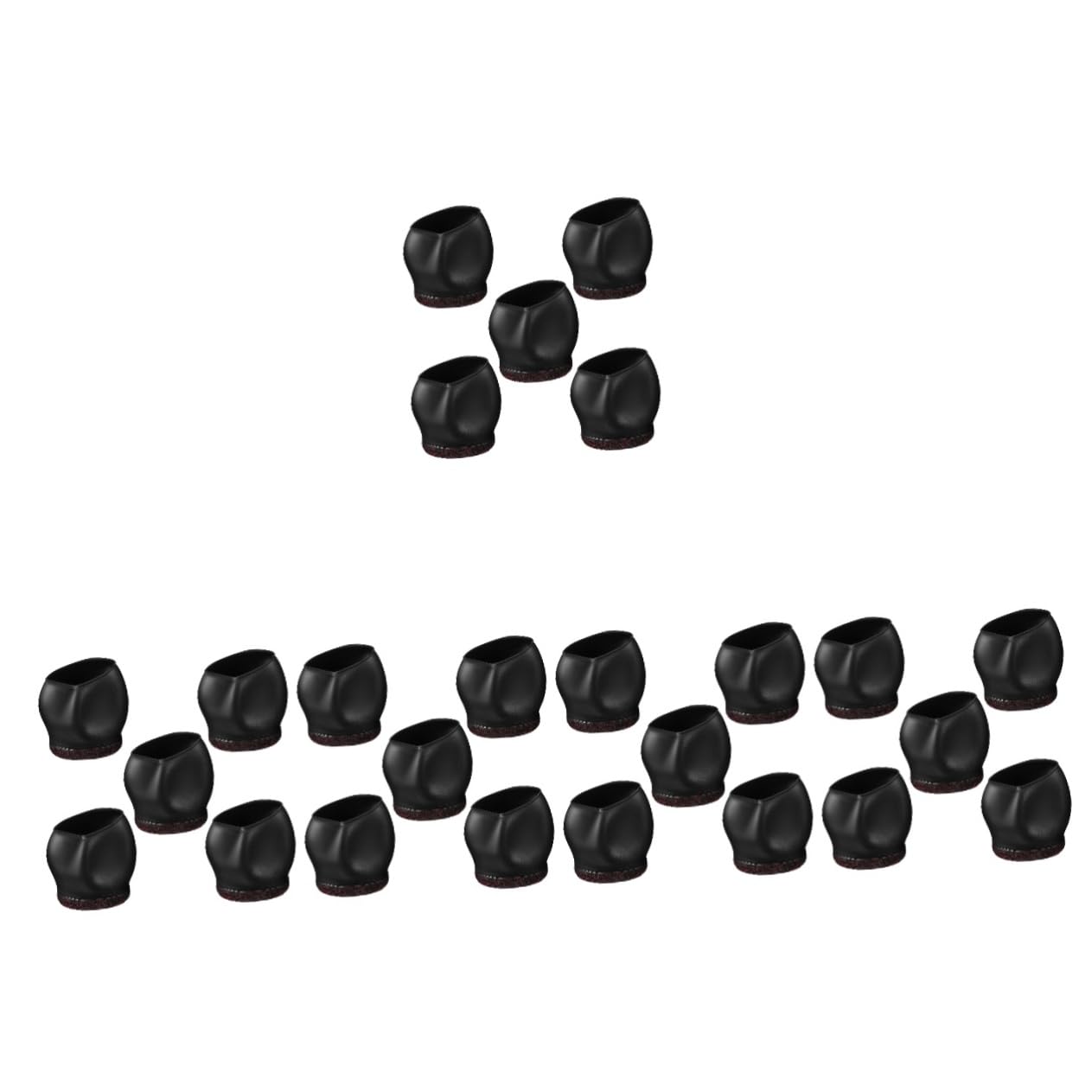 jojofuny 25piezas Cubre Ruedas para Sillas De Oficina De Patas De Muebles Instalación Reduce Ruido y Protege