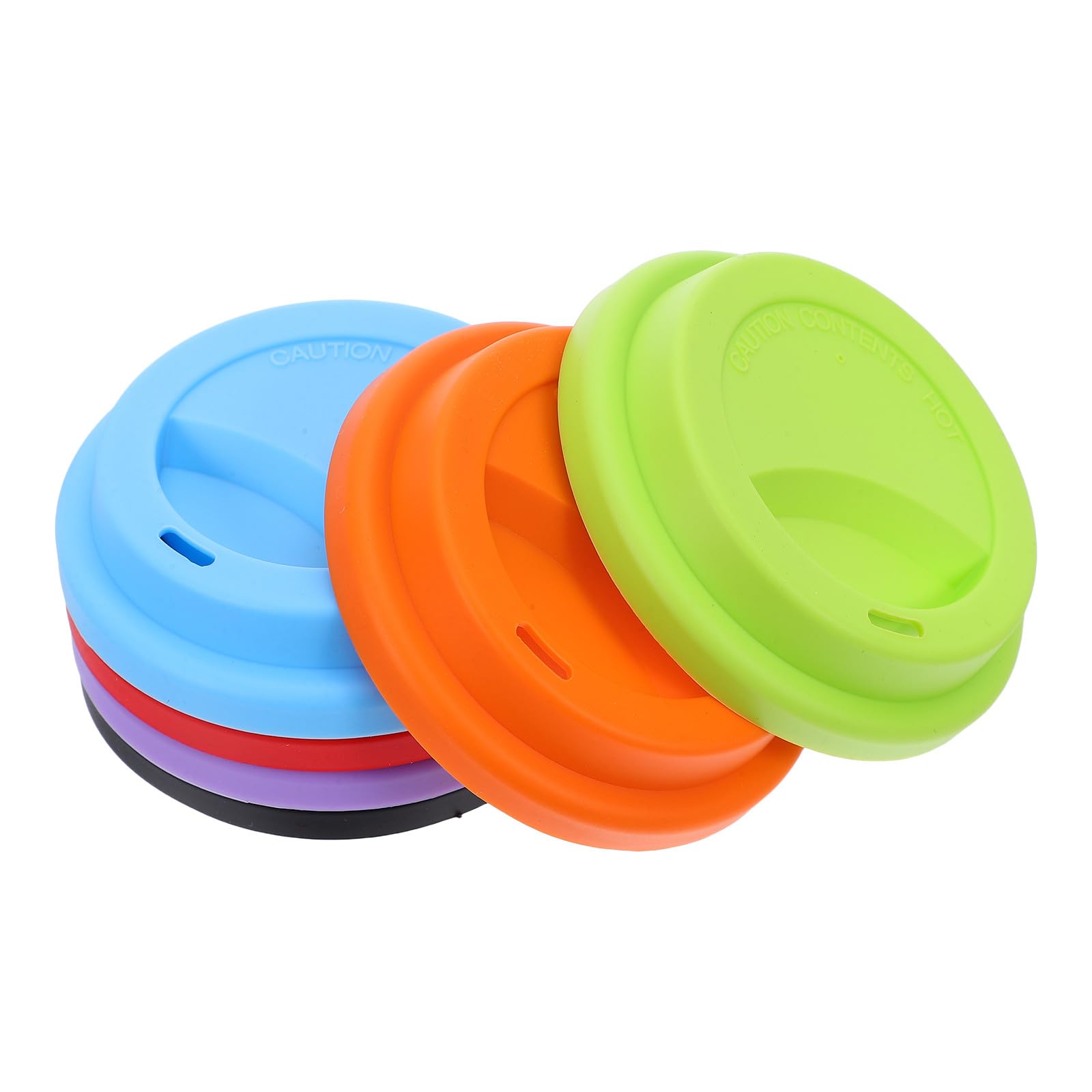 Silicone Cup Lid 6Pcs Leakproof Mug Covers for Coffee and Hot Chocolate Cups 9.5Cm Diameter Travel and Camping Use