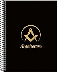 Caderno Universitário Espiral 10 Matérias Profissões Arquitetura (Preto e Gold)