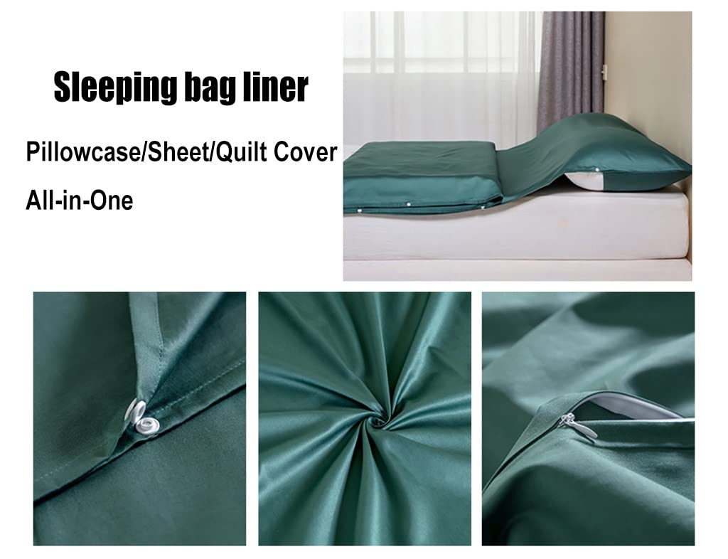 Sábanas para Sacos de Dormir Saco De Dormir Compacto Ultraligero, Saco De Dormir Portátil para Adultos Saco De Dormir De Hotel De Viaje Cómodo Y Limpio Sábana De Forro, Fácil De Lavar