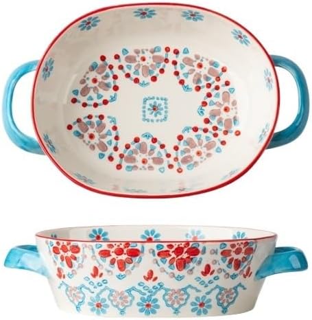 Lasagna Pans 800ML Ceramic Baking Dishes, Bakeware Sets with Handles, Lasagna Pan for, Cake, Kitchen, Microwave, Dishwasher Safe for Baking Cake