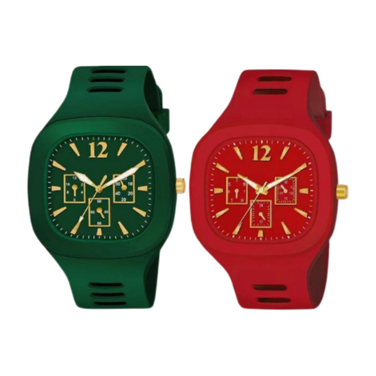 hala Gold Dial Combo Analog Watch for Boys (Green & Red) (B0CSBPMPWK) Amazon Price History, Amazon Price Tracker