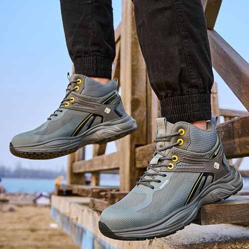 Image of Nutropa Steel Toe Boots for Men Women, Lightweight Work & Safety Shoes Outdoor Protection Footwear Puncture Proof Industrial and Construction Shoes