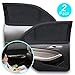 Rakaraka Pare-Soleil Voiture Bébé-Bloquez UV et la Chaleur et Moustiques-Protégez Enfants et Animaux-Compatibles avec la Plupart des Véhicules-2Pcs,Noir,Peut S'étend à 110 * 50 cm