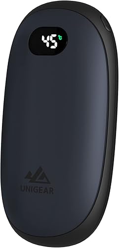 Unigear 充電式カイロ,モバイルバッテリー機能付きUSB 電気カイロ 繰り返し利用可 電気あんか 5200mAh