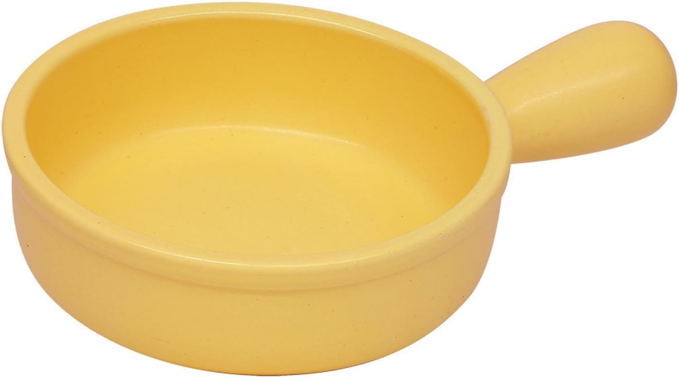 Korean-style household simple, creative, individual and delicate ceramic single-handled pot without coating - yellow single-handled pot