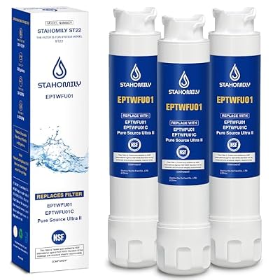 EPTWFU01 Water Filter Replacement, Compatible with Frigidaire EPTWFU01, Pure Source Ultra II, FFHB2750TS, FFHB2750TS2, FGHB2868TF4, FFHB2750TS3, FGHB2868TF1, FPSS2677RF1, 3 Pack