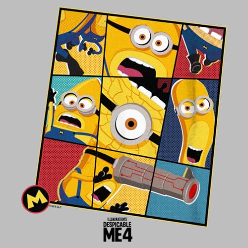 Boy's Despicable Me 4 Mega Minions Squares T-Shirt2