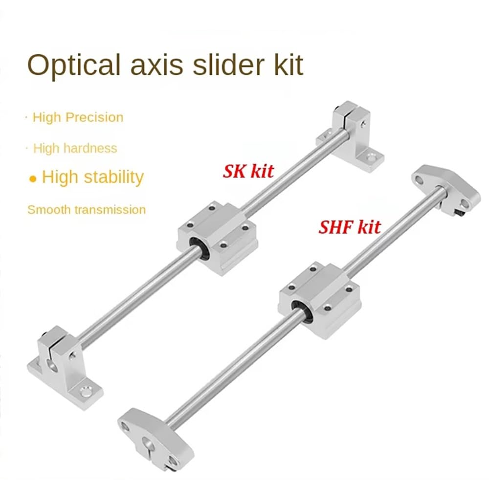 Binario di guida lineare SK12/SHF12 - Movimento liscio 'asta da 12 mm con manicotto di scorrimento con cuscinetto a sfere for applicazioni di precisione 1 pezzo(250mm)