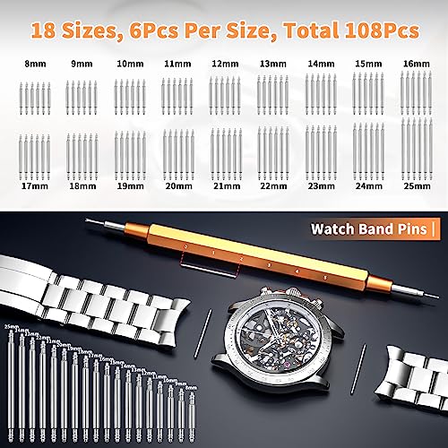 Byniiur B-01 Watch Link Removal Kit, Byniiur Watch Repair Kit, Watch Case Opener Spring Bar Tools thumb #3