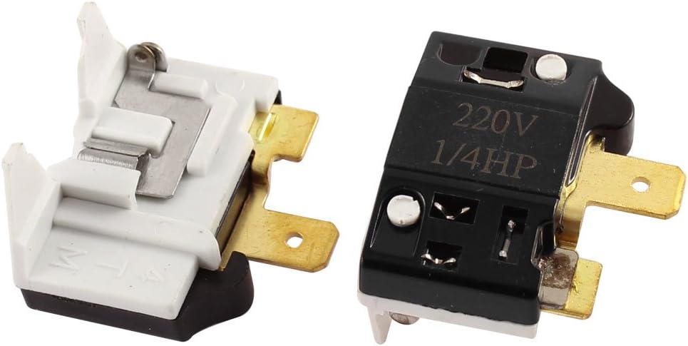 sourcing map AC 220V Refrigerator Part 1 Pin 1/4HP Motor Overload Protector 2 Pcs