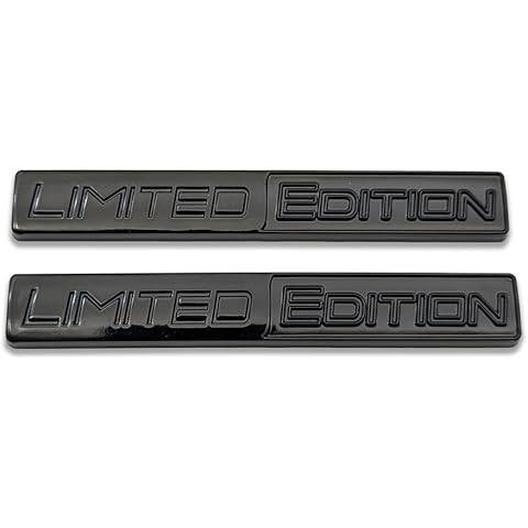 2X Chrome Metal Limited Edition Logo Car Emblem Auto Badge 3D Premium Sticker Racin...