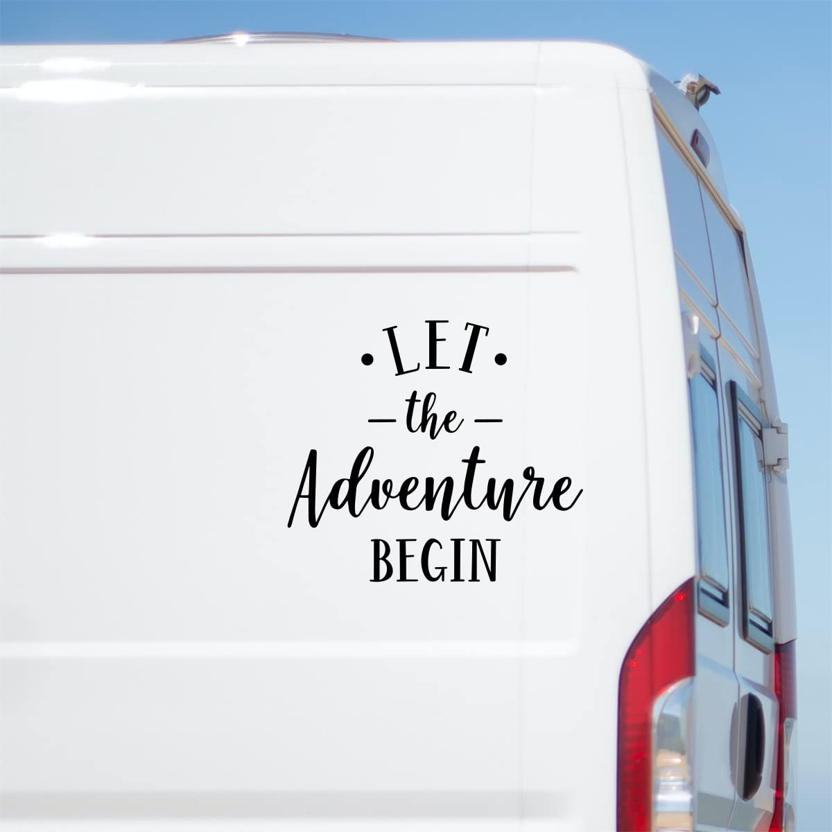 Let The Adventure Begin Sticker Large Decal for Caravan Motorhome Truck Camper Van Car Vehicle Bodywork