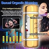 Aparato de masaje para hombre, cup Måštürbambricador eléctrico para hombre automático Va y Vient Vîbrå Calentador şuc.ur, 3D, huevo maštürbbáceo Må lîśte Sîlîci y E Vagainn Simulatio- Chupete