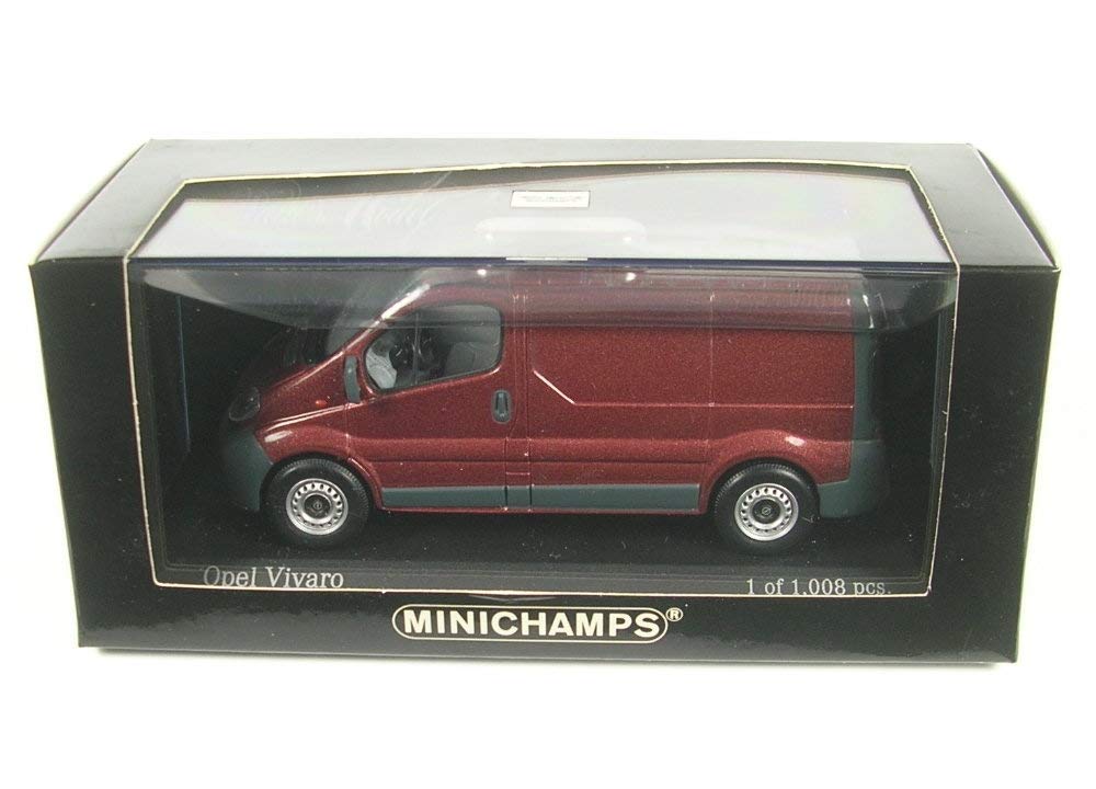 Minichamps 430040561 - Carrello per Opel Vivaro, Scala: 1:43, Rosso Metallizzato