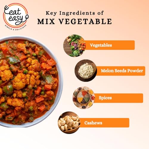 Image of Eat Easy Ready To Eat Mix Vegetable- 85g (Pack of 2) After Preparation 320g