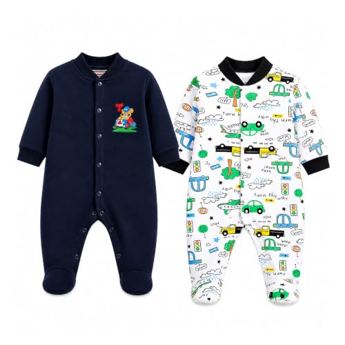 Image of EIO 100% Cotton Rompers Sleepsuits Jumpsuit Night Suits for Infants Newborn Baby Boys & Girls