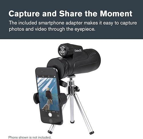 Miniatura 7 de Celestron Outland X 20x50 Monocular - Monocular para exteriores y observación de aves - Óptica totalmente multicapa y prismas BaK-4 - Adaptador para